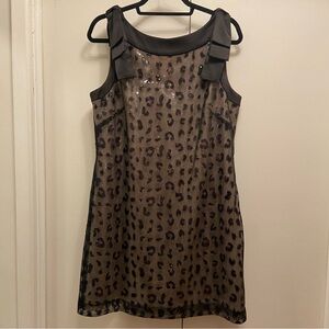 Jessica Simpson Animal Print Sequin Mini Dress